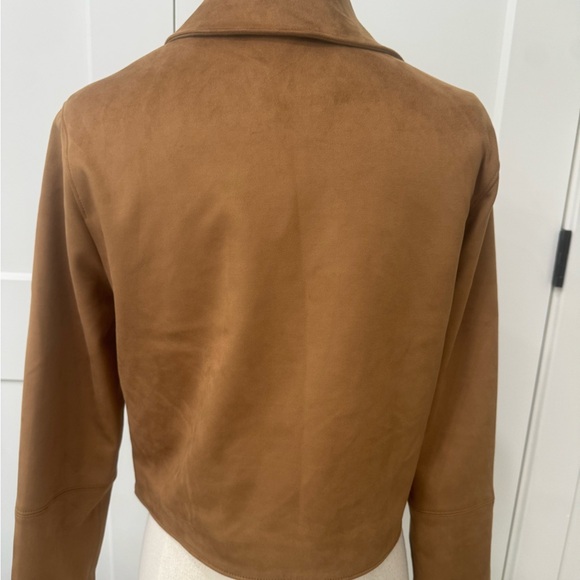 EUC Abercrombie & Fitch Vegan Suede Button-Through Jacket Size XS Brown - Picture 8 of 13